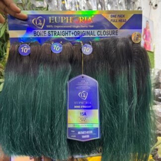 Euphoria bone straight T1B/Dark green