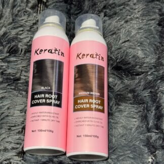Keratin hair root cover spray