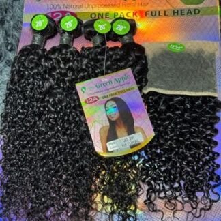 Green Apple Jerry Curls 13x4 Frontal