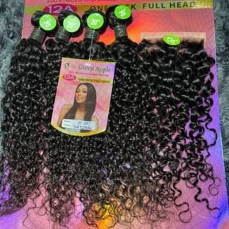 Green Apple Jerry Curls 4x4 Closure