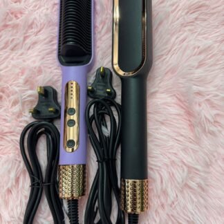 Glamwave Dual Hair Styler Brush and Iron Set